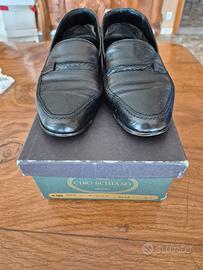 Scarpe in cuoio nero anni 80-90 taglia 40 e 1/2