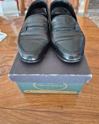 Scarpe in cuoio nero anni 80-90 taglia 40 e 1/2