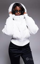 Giacca da sci bianca nuova 