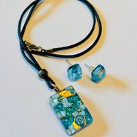 Set ciondolo e orecchini Murano glass