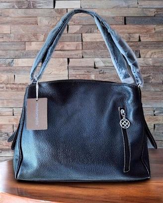 Borsa nuova in vera pelle colore nero 