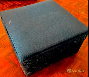 Pouf blu da rifoderare