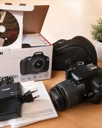 Canon EOS 1100D kit completo + accessori, custodia
