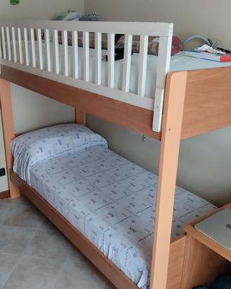 letto a castello in legno 