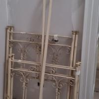 2 letti singoli ferro battuto Shabby Chic avorio