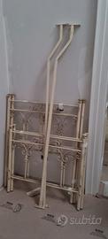2 letti singoli ferro battuto Shabby Chic avorio