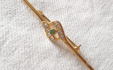 Elegante spilla barretta e strass Vintage anni 70