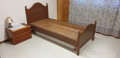 Letto 1 piazza + rete doghe + Comodino + Comò