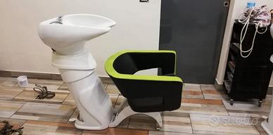 Arredo parrucchiera completo - 2 lavateste, 4 polt
