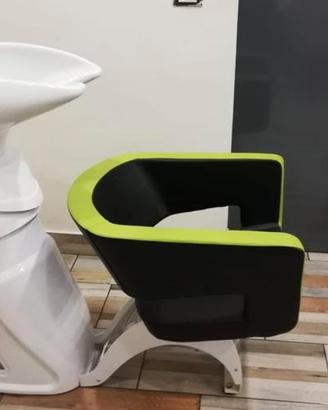 Arredo parrucchiera completo - 2 lavateste, 4 polt