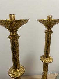 Candeleri ottone dorato