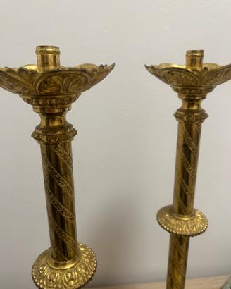 Candeleri ottone dorato