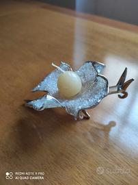 Portacandela decorativo con candela sfera 🌟