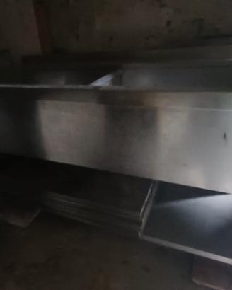 Mobile lavello 2 vasche acciaio inox 150cm