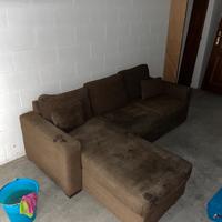 Divano -letto contenitore 3 posti con penisola