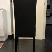 10 SEDIE SCHIENALE ALTO IN ECOPELLE NERA