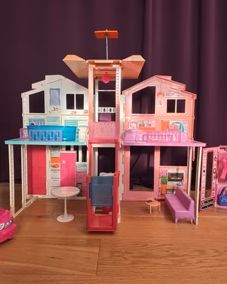 Barbie Casa a 3 piani, Cabrio e Armadio da sogno