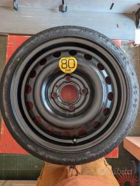 Ruotino di scorta 105/70 R14 (attacco 4x100)+Cric