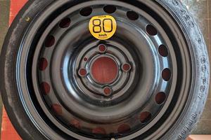 Ruotino di scorta 105/70 R14 (attacco 4x100)+Cric
