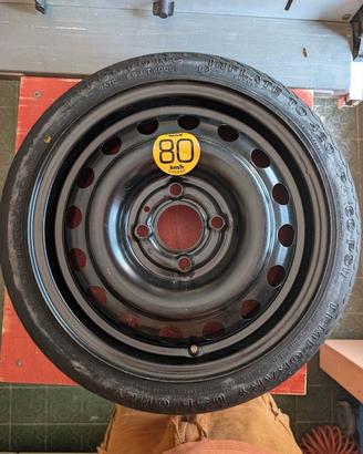 Ruotino di scorta 105/70 R14 (attacco 4x100)+Cric