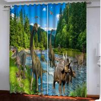 Tende oscuranti 3D Dinosauri 2 pannelli 