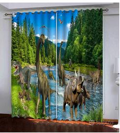 Tende oscuranti 3D Dinosauri 2 pannelli 