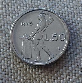 Micro moneta 50 lire rara