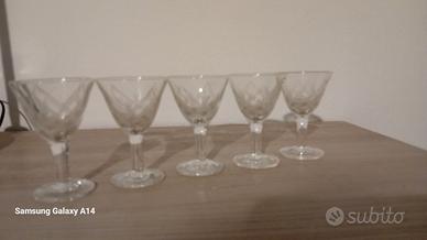 5 bicchieri da amaro o da liquore 