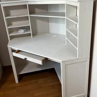 Scrivania angolare Hemnes Ikea bianca