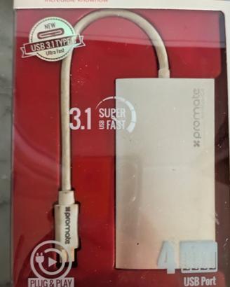Hub USB a Type-C Promate minihub-c4 