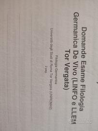 domande esame filologia germanica linfo llem