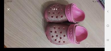 Scarpine Crocs rosa glitter bambina N. 9 anni 3