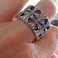 Anello argento e diamanti