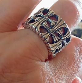 Anello argento e diamanti