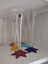 set calici vetro Murano Carlo Moretti