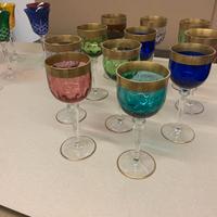 Bicchieri cristallo decorati