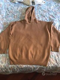 Felpa con cappuccio Zara, colore marrone chiaro