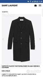 Cappotto uomo yves saint laurent (lana/cashmere)