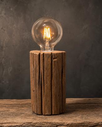 lampada artigianale design Alpino trave baita 