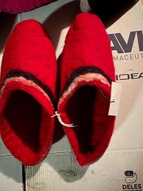 Pantofole lana cotta, made in Nepal