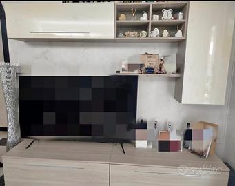 Parete attrezzata panna e beige