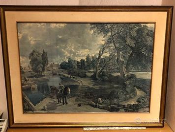 Quadro vintage con cornice - Paesaggio di Constabl