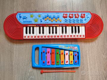 Tastiera Bontempi e xilofono giocattolo