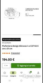 Plafoniera design Abraxas 4 E27
