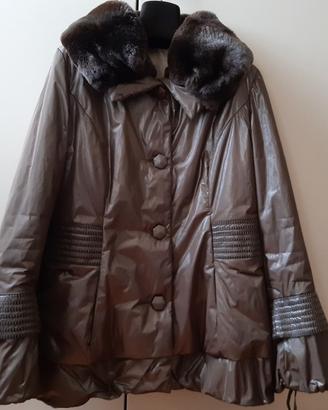 Giaccone collo pelliccia CINCILLA REX taglia 48