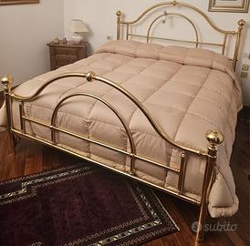 Letto lipparini bagnato in oro, con rete a molle