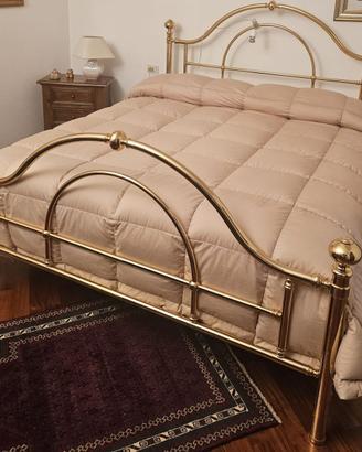 Letto lipparini bagnato in oro, con rete a molle