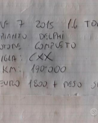 Motore completo golf 7 2015 1.6 tdi