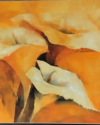 Quadro con calle su base in legno mis.117x99 cm