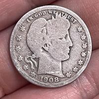 Usa Quarter dollar 1908 Denver Argento